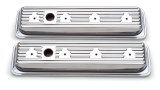 Edelbrock Valve Cover Signature Series Chevrolet 1987-1995 262-400 CI V8 Low Chrome thumbnail 1