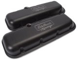 Edelbrock Valve Cover Victor Series Chevrolet 1965 and Later 396-502 V8 Low Black thumbnail 6