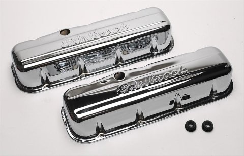 Edelbrock Valve Cover Signature Series Chevrolet 1965 and Later 396-502 V8 Chrome