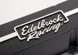 Edelbrock Valve Cover Racing Series Chevrolet 1959-1986 262-400 CI V8 Low Black thumbnail 2