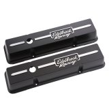 Edelbrock Valve Cover Racing Series Chevrolet 1959-1986 262-400 CI V8 Low Black thumbnail 6
