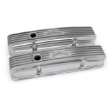 Edelbrock Valve Cover Classic Series Chevrolet 1959-1986 262-400 CI V8 Polshed thumbnail 1