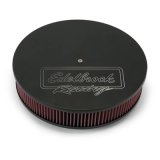 Edelbrock Air Cleaner Victor Series Round Aluminum Top Cloth Element 14In Dia X 3 125In Black thumbnail 1