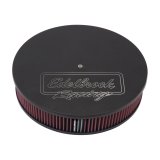 Edelbrock Air Cleaner Victor Series Round Aluminum Top Cloth Element 14In Dia X 3 125In Black thumbnail 4