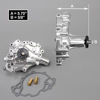 Edelbrock Water Pump High Performance Ford 1970-78 302 CI 1970-87 351W CI V8 Engine Standard Length