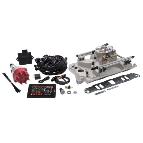 Edelbrock Pro Flo 4 Fuel Injection Kit Seq Port Pontiac 326-455 ci 550 Max HP 2 LbHr Injectors Satin thumbnail 3