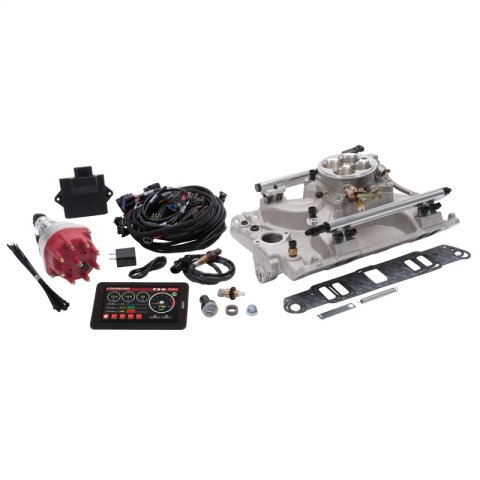Edelbrock Pro Flo 4 Fuel Injection Kit Seq Port Pontiac 326-455 ci 550 Max HP 2 LbHr Injectors Satin thumbnail 4