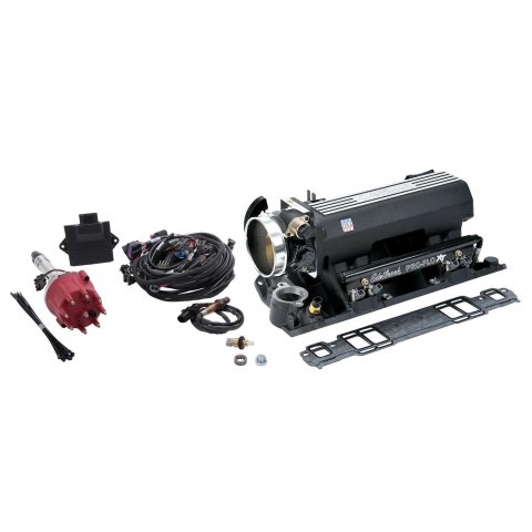 Edelbrock Pro Flo 4 XT EFI System Seq Port SBC 1986 & Earlier 550 Max HP 29lb/hr Black Finish thumbnail 1