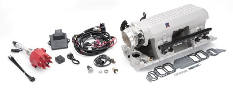Edelbrock Pro Flo 4 XT EFI System Seq Port BBC Rect Port Std Deck 625 Max HP 35lb/hr Satin Finish thumbnail 1