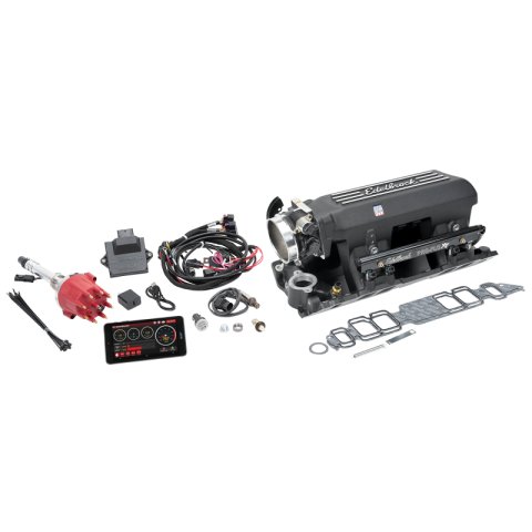 Edelbrock Pro Flo 4 XT EFI System Seq Port BBC Rect Port Std Deck 625 Max HP 35lb/hr Black Finish thumbnail 3