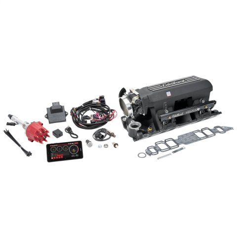 Edelbrock Pro Flo 4 XT EFI System Seq Port BBC Rect Port Std Deck 625 Max HP 35lb/hr Black Finish thumbnail 4