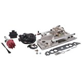 Edelbrock Pro Flo 4 Fuel Inject Kit Seq Port BBC Oval Port 850 Max HP 60 LbHr Injec Satin w/o Tablet thumbnail 1