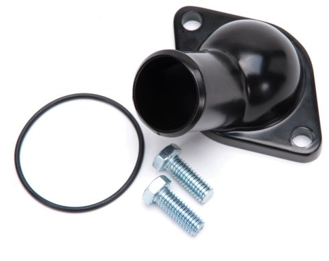 Edelbrock Chevy 15 Deg. Water Neck Steel - Black thumbnail 1