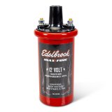 Edelbrock Ignition Coil - Electric Oil Filled - .70 PR Red w/ Black Top thumbnail 2