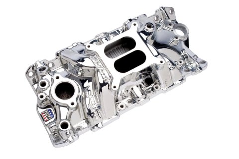 Edelbrock Intake Manifold - Small Block Chevy - RPM Air Gap - Chrome Plasma Coated thumbnail 1