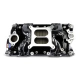 Edelbrock Chevy Small Block Performer RPM AIR-Gap Intake Manifold Black Plasma Finish thumbnail 2
