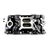 Edelbrock Chevy Small Block Performer RPM AIR-Gap Intake Manifold Black Plasma Finish thumbnail 6
