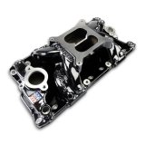 Edelbrock Chevy Small Block Performer RPM AIR-Gap Intake Manifold Black Plasma Finish thumbnail 8