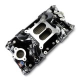 Edelbrock Chevy Small Block Performer RPM AIR-Gap Intake Manifold Black Plasma Finish thumbnail 9