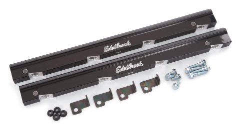 Edelbrock Fuel Rail Kit for Holden Vn 75945 Anodized Black -6 An