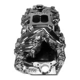 Edelbrock Chevy Big Block RPM Air-Gap 2-R Intake Manifold - Chrome Plasma Finish thumbnail 2