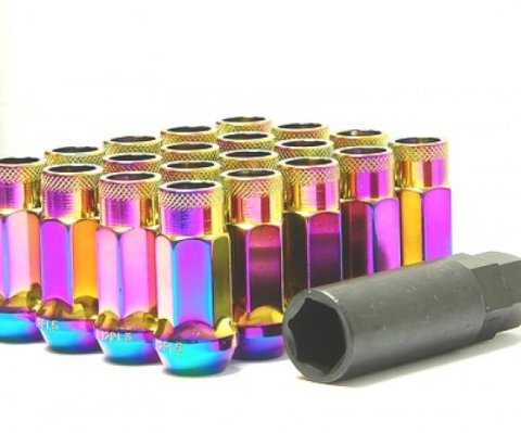 Wheel Mate Muteki SR48 Open End Locking Lug Nut Set of 4 - Red 12x1.50 48mm thumbnail 1