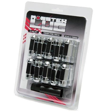 Wheel Mate Monster Open End Lug Nut Set of 20 - Chrome 14x1.50 thumbnail 1