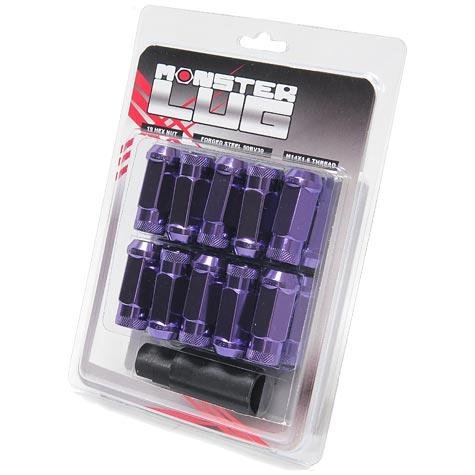 Wheel Mate Monster Open End Lug Nut Set of 20 - Purple 14x1.50 thumbnail 1