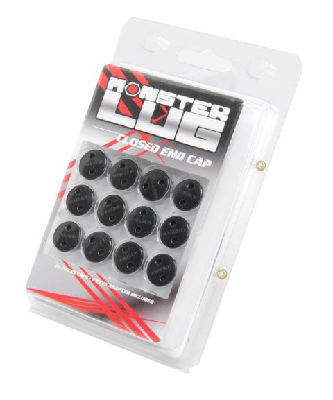 Wheel Mate Monster Lug Nut Caps - Black 14x1.50 thumbnail 1