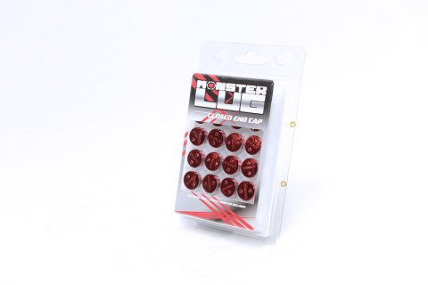 Wheel Mate Monster Lug Nut Caps - Green 14x1.50 thumbnail 1
