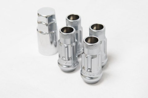 Wheel Mate Muteki SR48 Open End Locking Lug Nut Set of 4 - Satin Silver 12x1.50 48mm thumbnail 2