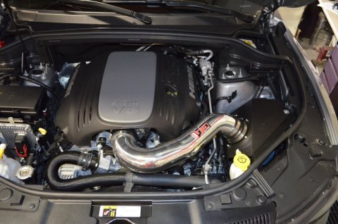 Injen 14-20 Dodge Durango R/T 5.7L V8 Wrinkle Black Power-Flow Air Intake System thumbnail 9