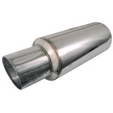 Injen 2 3/8 Universal Muffler w/Stainless Steel resonated rolled tip (Injen embossed logo) thumbnail 1