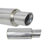 Injen 2 3/8 Universal Muffler w/Stainless Steel resonated rolled tip (Injen embossed logo) thumbnail 2