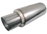 Injen 2 3/8 Universal Muffler w/Stainless Steel resonated rolled tip (Injen embossed logo) thumbnail 4