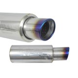 Injen 2 3/8 Universal Muffler w/Titanium burnt rolled Tip and stainless steel resonated inner wall thumbnail 7