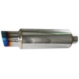 Injen 3.00 Universal Muffler w/Titanium burnt rolled Tip and stainless steel resonated inner wall thumbnail 1
