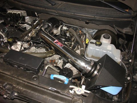 Injen 09-10 Ford F-150 V8 5.4L Wrinkle Black Power-Flow Air Intake System thumbnail 2