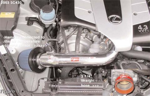 Injen 01-03 Lexus GS430/LS430/SC430 V8 4.3L Black IS Short Ram Cold Air Intake thumbnail 7