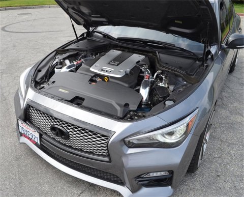 Injen 14 Infiniti Q50 3.7L V6 Black Dual Short Ram Intake w/ MR Techn and Heat Shields thumbnail 7