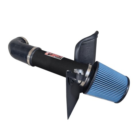 Injen 11-19 Dodge Challenger Hemi 5.7L V8 Wrinkle Black Power-Flow Air Intake System w/Heat Shield thumbnail 1