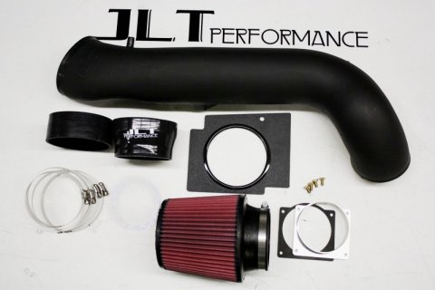 JLT 03-04 Ford Mustang SVT Cobra Black Textured Cold Air Intake Kit w/Red Filter thumbnail 1