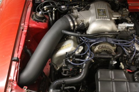 JLT 96-98 Ford Mustang SVT Cobra Black Textured Cold Air Intake Kit w/Red Filter thumbnail 2