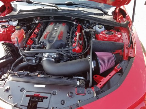 JLT 16-19 Chevrolet Camaro LT1 6.2L Black Textured Cold Air Intake Kit w/Red Filter - Tune Req thumbnail 2