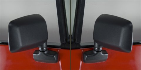 Omix Door Mirror Kit Black- 87-95 Jeep Wrangler YJ