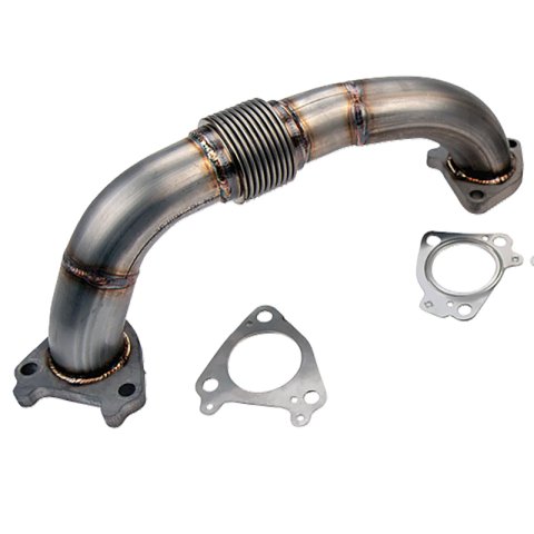 Wehrli 01-16 Chevrolet 6.6L Duramax 2in Stainless Driver Side Up Pipe w/Gaskets (Single/Twin Turbo) thumbnail 1