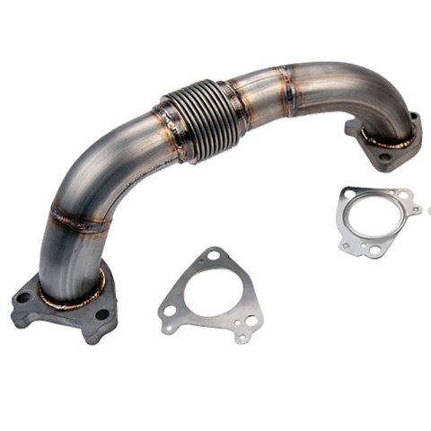 Wehrli 01-16 Chevrolet 6.6L Duramax 2in Stainless Driver Side Up Pipe w/Gaskets (Single/Twin Turbo) thumbnail 2