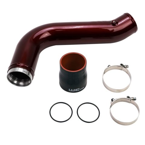 Wehrli 17-19 Chevrolet 6.6L L5P Duramax Passenger Side 3.5in Intercooler Pipe - Gloss Black thumbnail 3