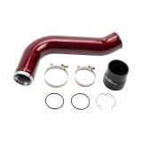 Wehrli 17-19 Chevrolet 6.6L L5P Duramax Passenger Side 3.5in Intercooler Pipe - WCFab Red thumbnail 1