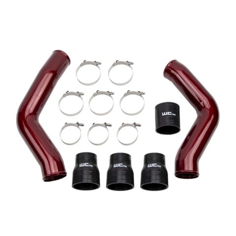 Wehrli 13-18 Ram 6.7L Cummins 3.5in Intercooler Pipes Kit - WCFab Red thumbnail 2